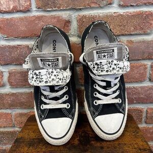 Converse All Star Two Tongue Unisex Black Canvas Low Top